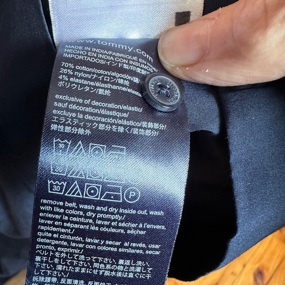 Tommy Hilfiger Navy Blue Cotton Dress - Picture 3 of 5